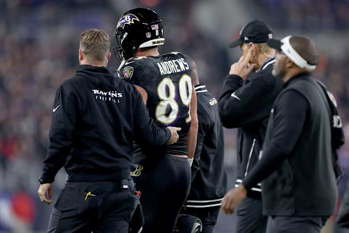 Ravens head coach John Harbaugh says there's an outside chance Mark Andrews will return from injury this season.